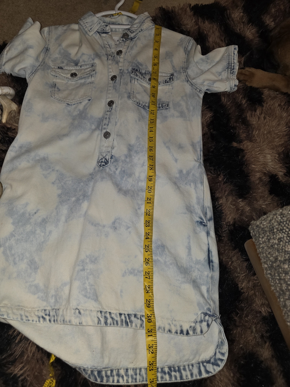 KanCan Light Blue Tie-Dye Denim Shirt Dress - Picture 6 of 6